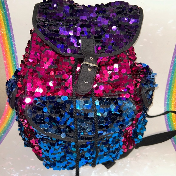 Aeropostale PS backpack sequins EUC - Picture 2 of 13